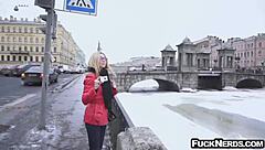 hot blonde in glass, hardcore sex tease