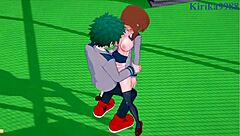 ochako uraraka and izuku midoriya intense sex - my hero academia hentai