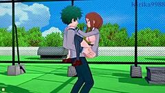 ochako uraraka and izuku midoriya intense sex - my hero academia hentai