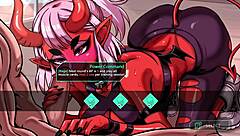 The first day at the gym in the lewd gym series includes a succubus blowjob