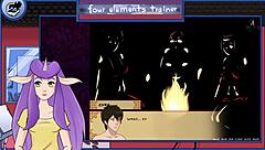 Avatar Hentai: Brunette Takes Big Tits Action!