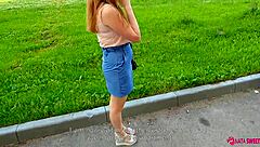 Cute Realtor Seduces Client in Public