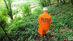 Sexy Prisoner Sucks Deep and Gets Anal on Abandoned Spot