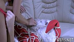 beauties sucking cock sloppy in pov, smiling