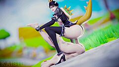 bayonetta in hentai cartoon action