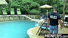 gay officer submits twink for thorough stripsearch in garage