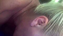 wife gives blowjob and rides husband in pov