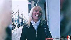 skinny blonde milf picked up in public