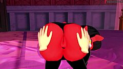 Meru the succubus in a 3D animated hentai with a busty body