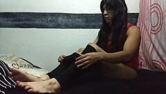 Travesti de México Tocándose