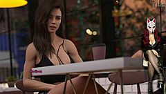 naked girl in cafe 😏