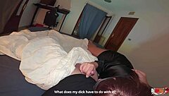 Sharing a bed with a hot milf stepmom and fucking her pussy