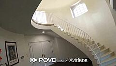 Step sis blackmails step bro for blowjob and cumshot!