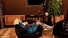 MILF mistress in rubber Catsuit, Arya Grander in BDSM roleplay