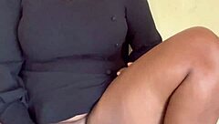 hot ebony solo with squirting pussy