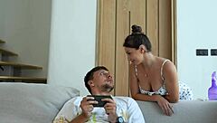 Stepmom fucks stepson home alone with big cock