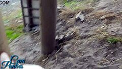 Amateurs Engage In Public Handjob And Creampie Near Trains