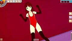 Hot anime babe in swimsuit gets nailed in Koikatsu