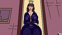 Cartoon adult video with a princess in distress and a happy ending