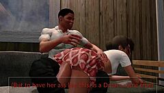 Jack And Emma Get Spanked In Paradise Hentai Anime Scene