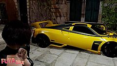 futa3dx big tittied brunette futa spies on blonde and fucks her hard