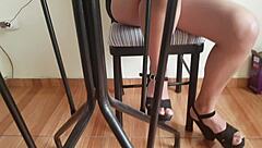 My Colombian stepsister says, 'Look at my panties under this miniskirt.'