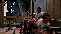 Jack And Emma Get Spanked In Paradise Hentai Anime Scene