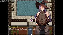 Exploring Mirenas Manor hentai game episode 1 with bath scene and large witch features