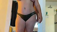 Hey, check out these green panties on display.