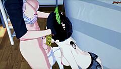Futa Motoko Kusanagi in 3D shemale hentai action