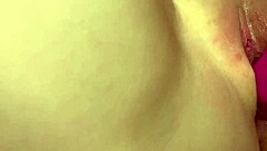 Monster Dildo Stretches Wet Pussy Lips Twice