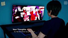 My former bully is now my lover in a visual novel game