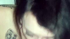 deep throat leads to finger fucking her tight shaved pussy