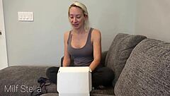 Stepson's day brightens with MILF Stevie's sensual gift