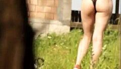 Summer is perfect for watching horny wives flash outdoors 😏