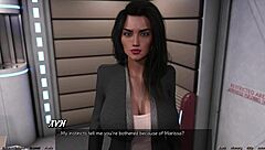 3D cartoon of busty black milf dealing with jealousy
