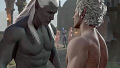 Gay porn with Baldur's Gate 3's Astarion and his ass
