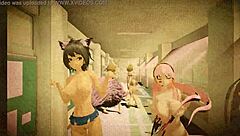 Oh no, the marine dances naked with the goddess using a rabbit toy.