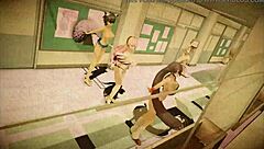 Oh no, the marine dances naked with the goddess using a rabbit toy.