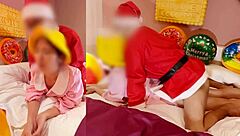 hey, creampie practice with santa on christmas