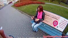 picked up european babe sucks cock on hidden cam