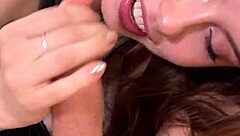 Canadian blonde nails deepthroat and rimjob in POV