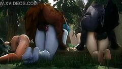 3d porn tyrande jaina alexstrasza elves