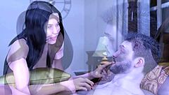 Leyala rides Atlas's dick in reverse cowgirl!