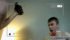 gay twinks self-sucking after naked volleyball