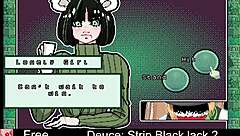 playing deuce strip blackjack game with anime characters