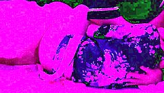 Amateur couple in kimono cosplay for sex.