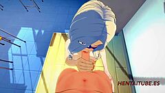 i give takeyama yuu a handjob and blowjob