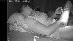 Hidden cam catches busty girlfriend's kinky masturbation session