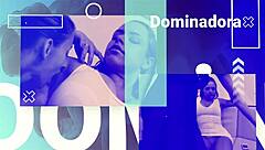 Angel Lima dominates blonde in lesbian fetish sex.